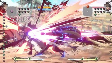 GGST Slayer cS CH anti air in to air juggle combo fullscreen