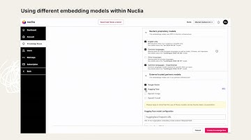 Using different embedding models within your RAG with Nuclia