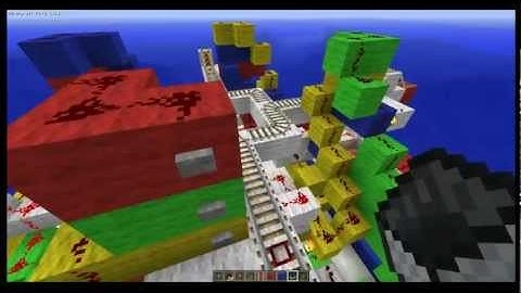 Minecraft 4 way cart junction tutorial (part 2/2)