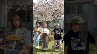 流行りのポケモンダンスで花見をしながらBBQを楽しんでみた#shorts