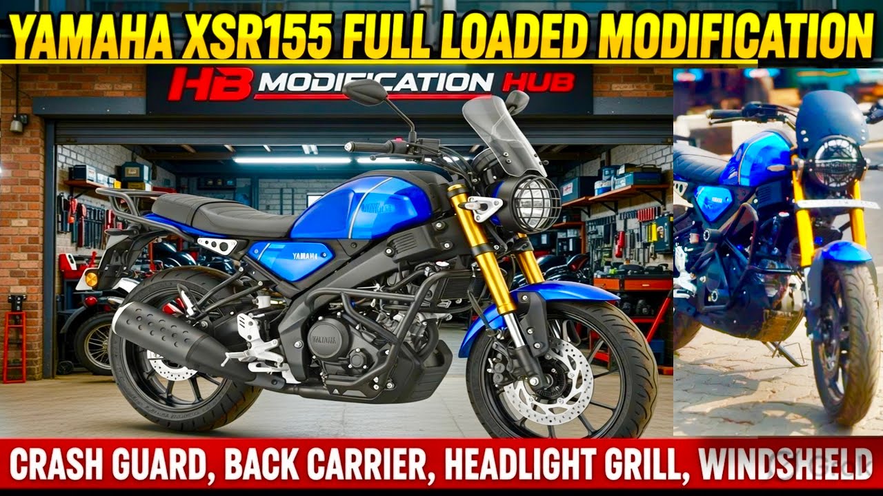 Yamaha XSR full modification in nagaon,Assam|| XSR155 crash gaurd #yamahaxsr155 