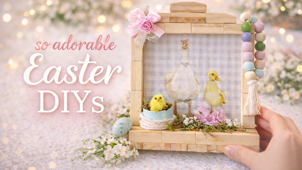 2 Easy & Sweet Farmhouse Easter DIYs | Jenga Block DIYs