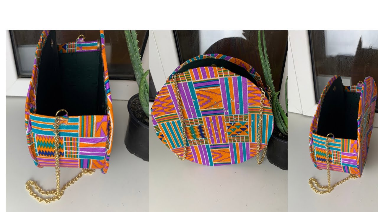 How to make a ball bag from scratch using Ankara, strawboard and Marco