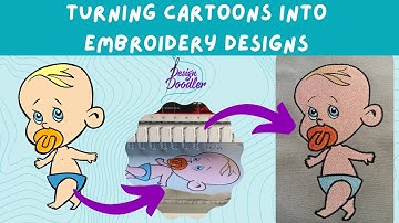 How to Create Cartoon Style Embroidery Designs - Design Doodler Software Tutorial