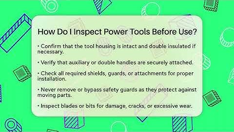 How Do I Inspect Power Tools Before Use? | ToolBench Pros