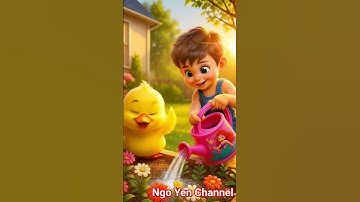 Vịt Và Bé Tưới Hoa #nhacthieunhi #thieunhivuinhon #duck #ducklingspro #vit #vitcon #duck motconvit