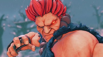 Street Fighter V - Akuma Intro, Critical Art, Victory Pose, All Costumes, All Story Mode Cutscenes
