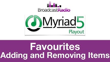 Favourites 3 - Adding & Removing Items