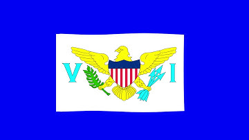 American Virgin Islands National Flag in wind animation - FreeHDGreenscreen Footage