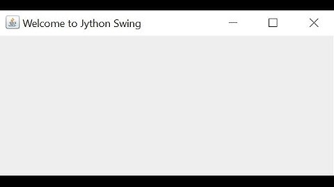 Jython- Welcome to Jython Swing Example