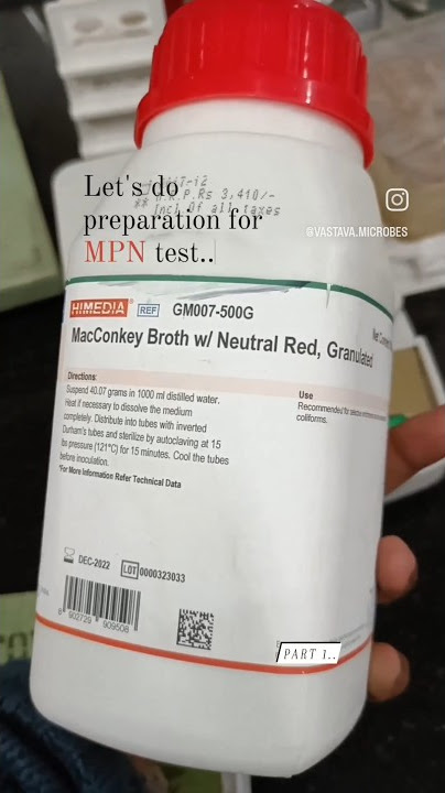 MPN Test Preparation| P1 | #microbiology #watertest #mpntest #coliform #ecoli #microbiologylab #yt