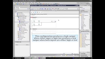 13: Create an Exclusive OR Logic Operation in TIA Portal