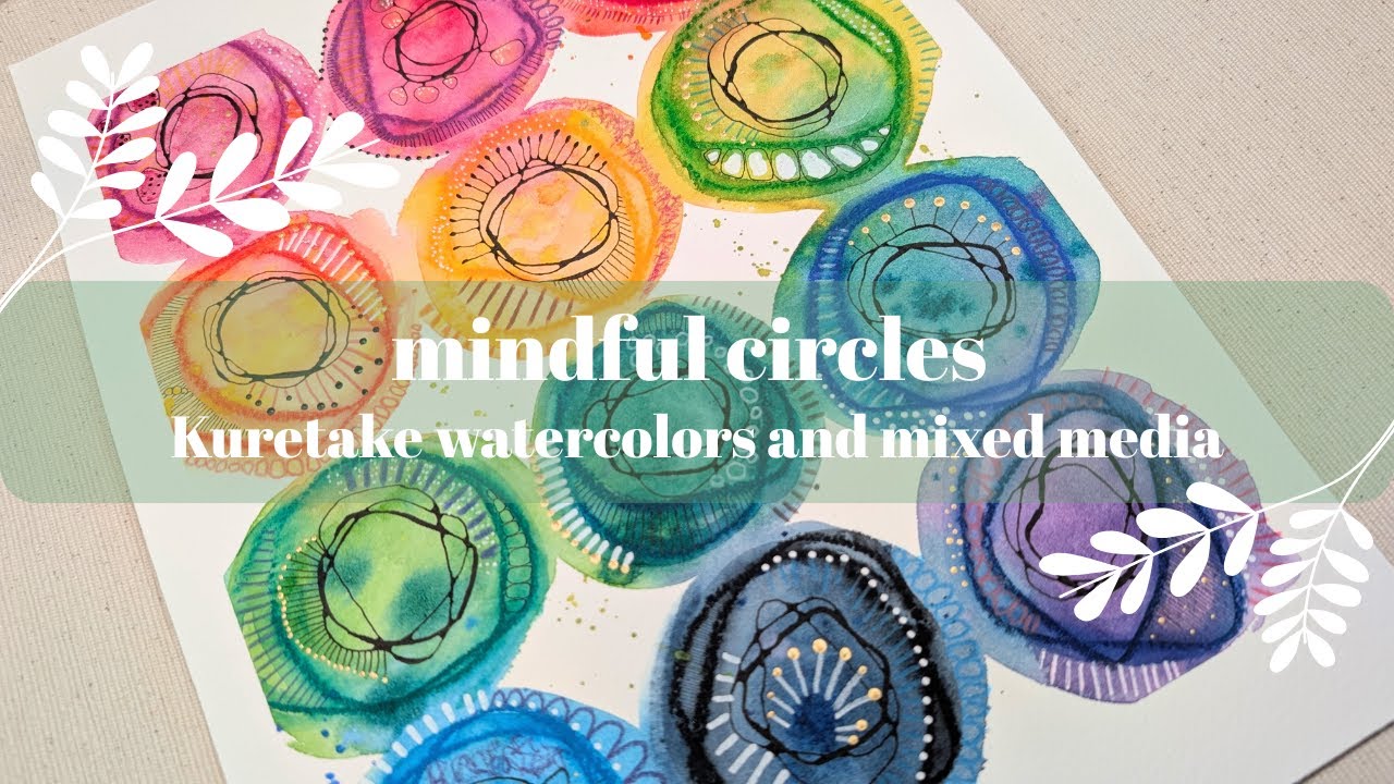 Интуитивные круги для успокоения ума | Акварель и смешанная техника