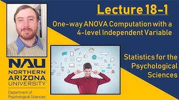 Lecture 18-1: One-way ANOVA Computation with a 4-level Independent Variable
