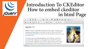Introduction To CKEditor | How to embed ckeditor in html Page 💡  Rich text editor