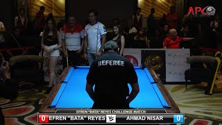 APC (Asia Pool Challenge) 2018 Manila - 2018-08-24 Efren Bata Reyes Challenge vs Ahmad Nisar