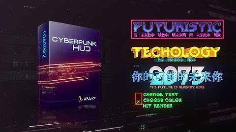 Cyberpunk HUD for After Effects and Premiere Pro