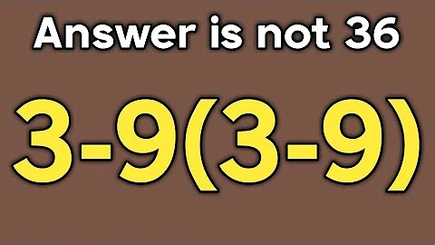 3-9(3-9) = ❓ / Can you solve this simple math question / PEMDAS rules question