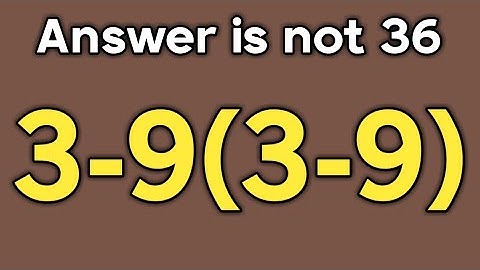 3-9(3-9) = ❓ / Can you solve this simple math question / PEMDAS rules question