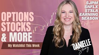 Options Ideas With Danielle Shay: $JPM, $NFLX EARNINGS, $TSLA, AND EARNING SEASON RALLY?