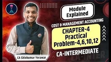 Costing Chapter 4 Overheads| Module Practical Problems Q.10 | CA Shivkumar Yerawar , CA Intermediate