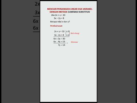 metode campuran eliminasi dan subtitusi #shorts #metodeeliminasi #metodesubstitusi