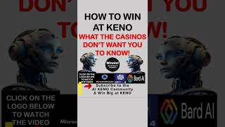 WHAT THE CASINOS  DON'T WANT YOU TO KNOW! HOW TO WIN AT KENO! #slots #keno #shorts  #reels #explore