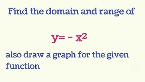 Find the domain and the range of.  y= - x²