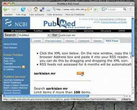 PubMed Search via RSS Feed