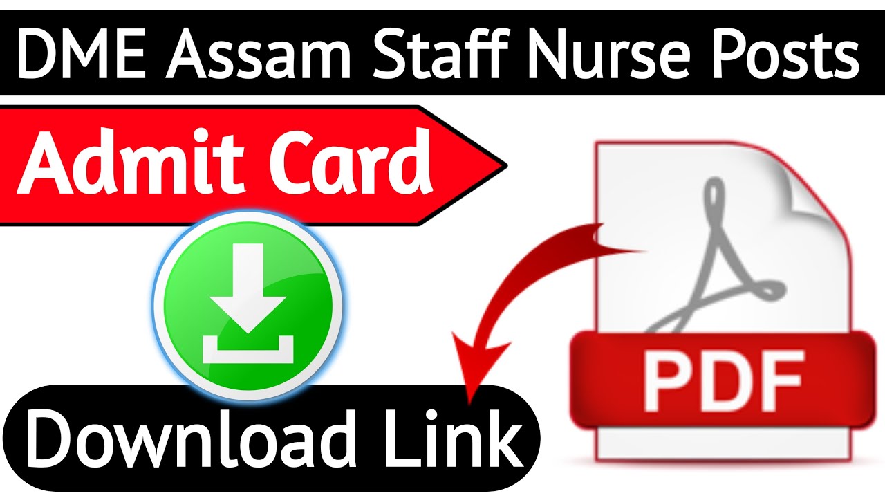 How To Download DME Admit Card || DME Assam Admit Card Download Link ||