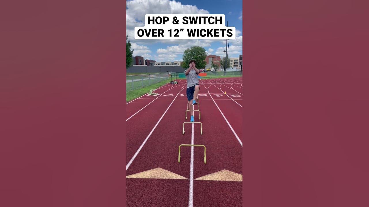 XFactor Workout Hop & Switch over 12” wickets (hands in front) with