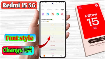 how to change font style in redmi 15 5g | redmi 15 5g font style change