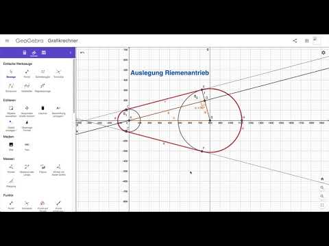 Auslegung und Berechnung eines Riemenantriebs mit GeoGebra