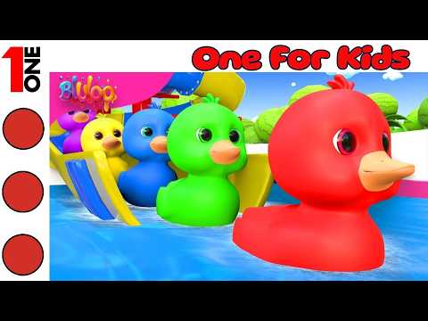 Five Little Ducks Song | Colorful Ducks | Nursery Rhymes Kids Songs