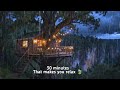 Heavy Rain Sounds with Soft Thunder | Natural Sleep White Noise