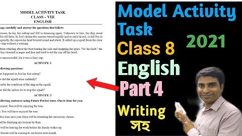 Model Activity Task Class 8 English Part 4 || 2021 / Model Activity Class 8 English Part 4