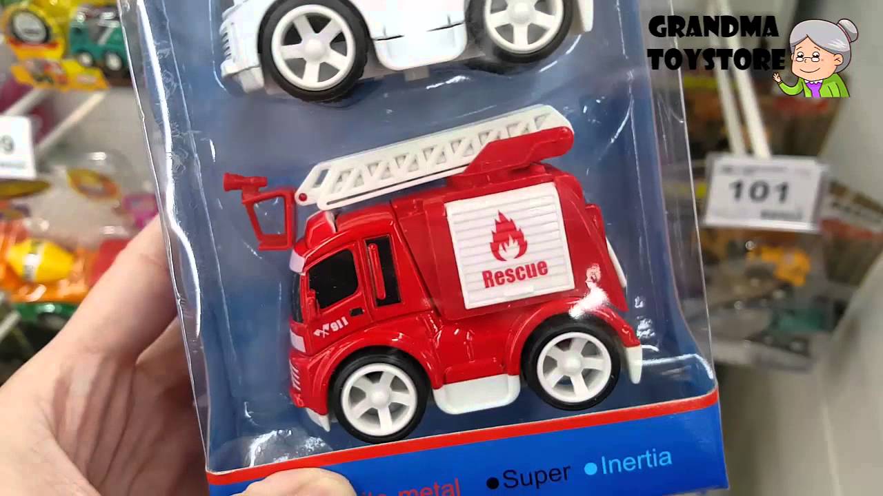 Unboxing TOYS Review/Demos - alloy metal police fire engine ambulance ...