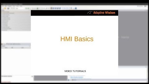 13. Adaptive Vision Studio Tutorial: HMI Basics