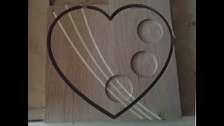 Oak & Maple Heart Candle Holder - See how we made this by Robocats 10 views 2 years ago 16 seconds