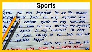 Easy English Paragraph on Sports | Write essay on Sports | How to write English Paragraph on Sports