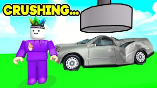 I Drive My Car Into A Crusher On Roblox