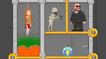 Cut The Rope Vs Save The Girl in Puzzle Spy: Pull The Pin Gameplay #11 (Level 117-124)