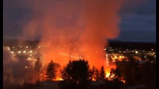 4-alarm fire burns at Salem pallet business