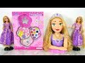 Princess rapunzel deluxe styling head barbie makeup set putri barbie kosmetik cosmticos brinquedo