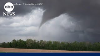 Tracking severe storms after nearly 100 tornadoes reported across U.S.