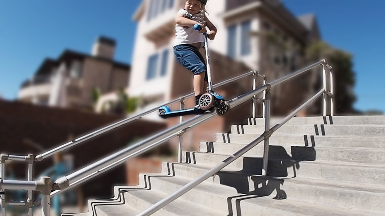 My 5 Year Old Son Grinds Hand Rail! (MIRACLE)