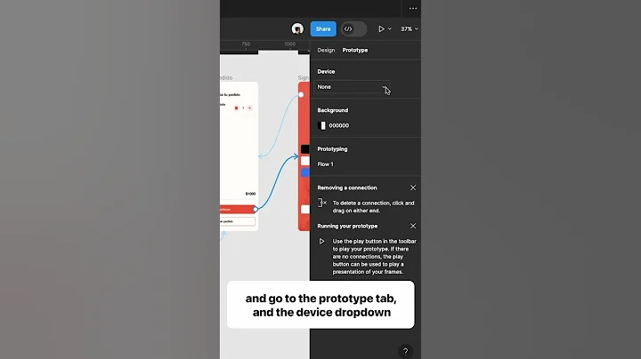 How to add a device for your prototype in Figma. #figma #prototype #uxui #productdesign