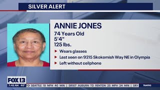 Thurston County deputies sent a Silver Alert for 74-year-old Annie Jones | FOX 13 Seattle