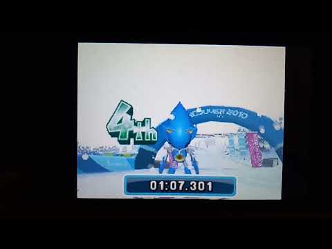 Mario Sonic At The Olympic Winter Games DS Metal Sonic Losing Animation Snowboard