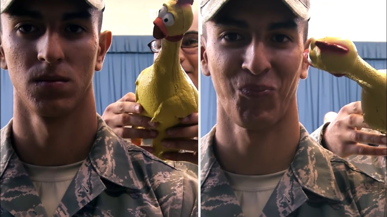 US Airforce Funny Rubber Chicken🐥 Bearing Test 😂| USAF Honor Guard (1080p)  #Shorts